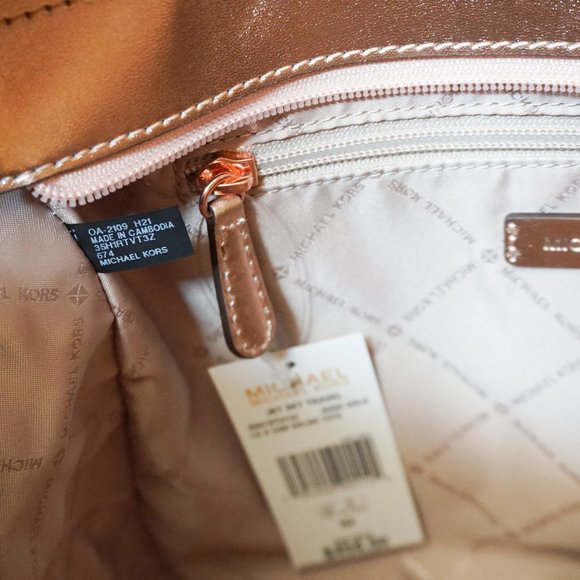 Michael Kors Jet Set Travel Large Chain Shoulder Tote Bag MK Rose Gold - Picture 10 of 13